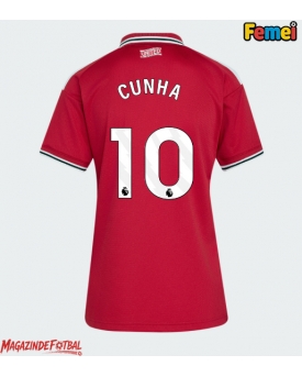 Manchester United Matheus Cunha #10 Tricou Fotbal Replică 2026-27 Femei Acasa